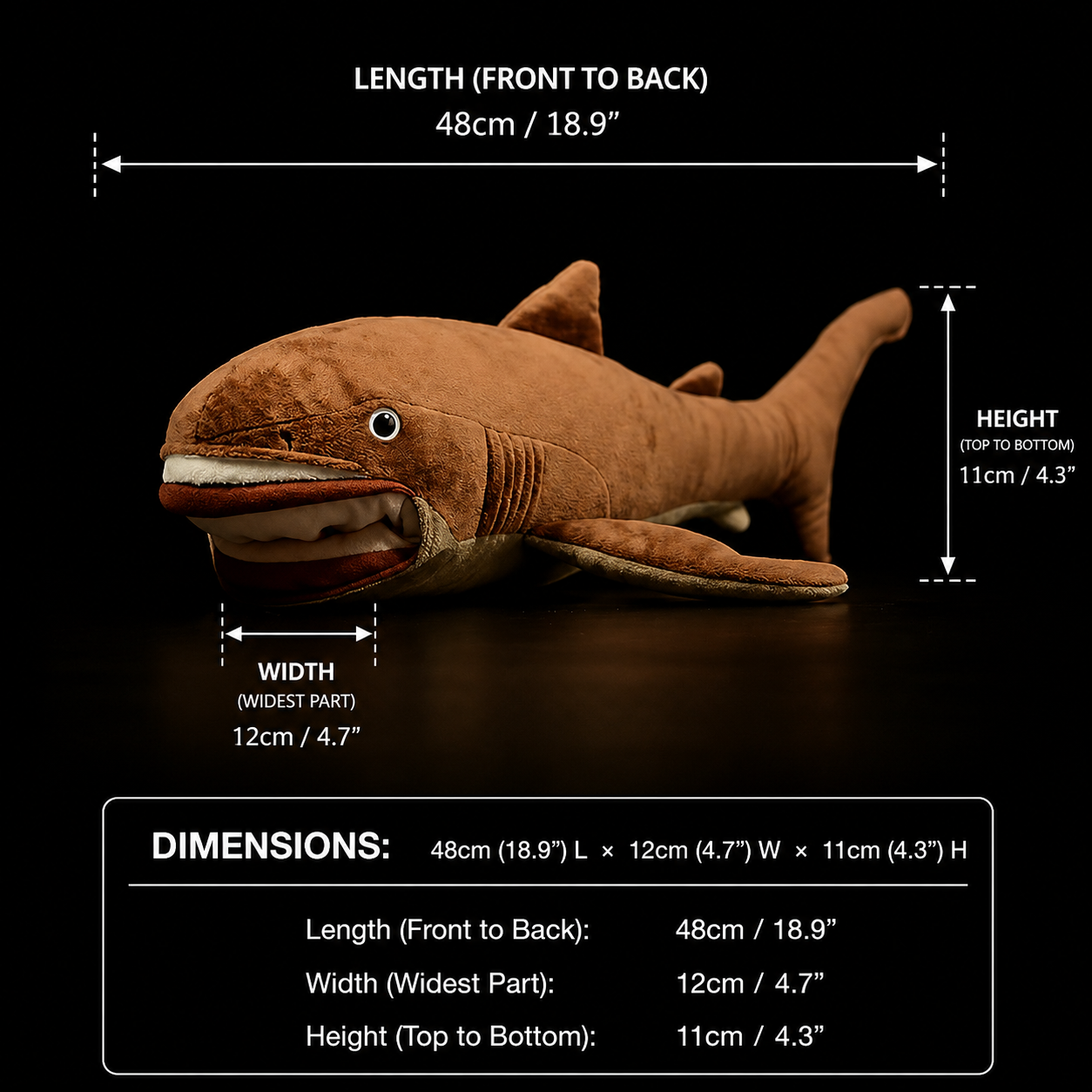 Megamouth Shark Soft Stuffed Plush Toy