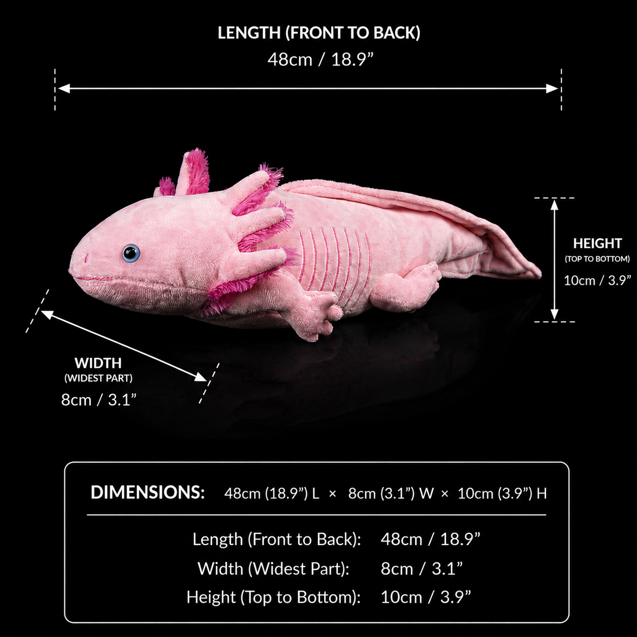 Pink Axolotl Soft Stuffed Plush Toy