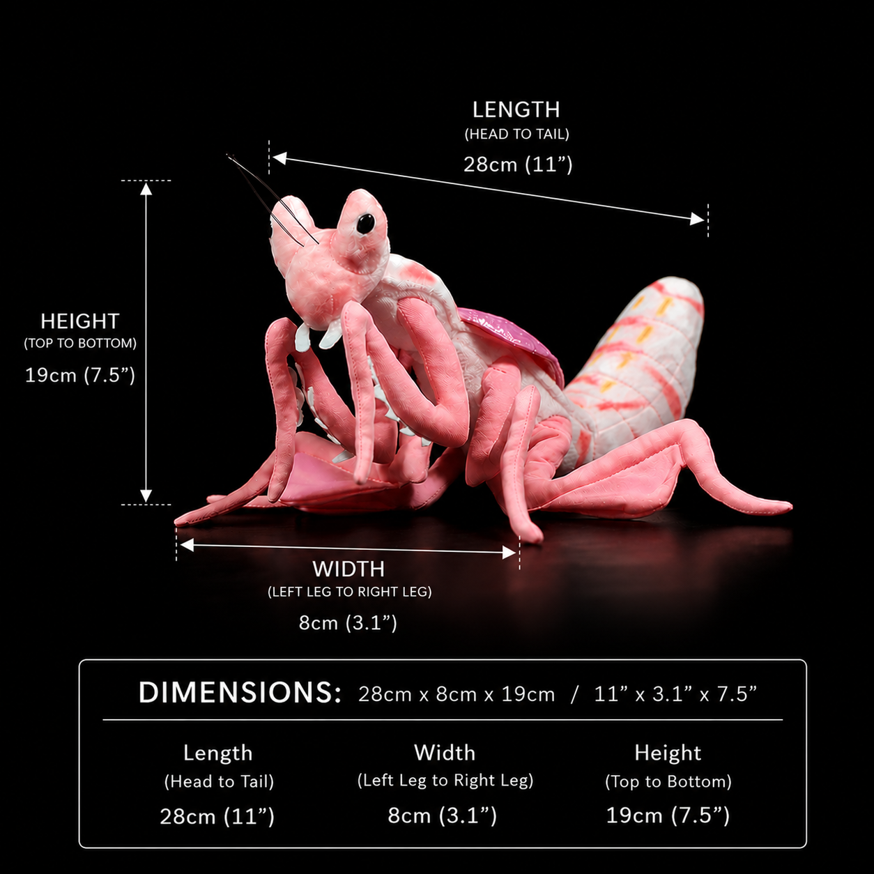 Pink Orchid Mantis Soft Stuffed Plush Toy