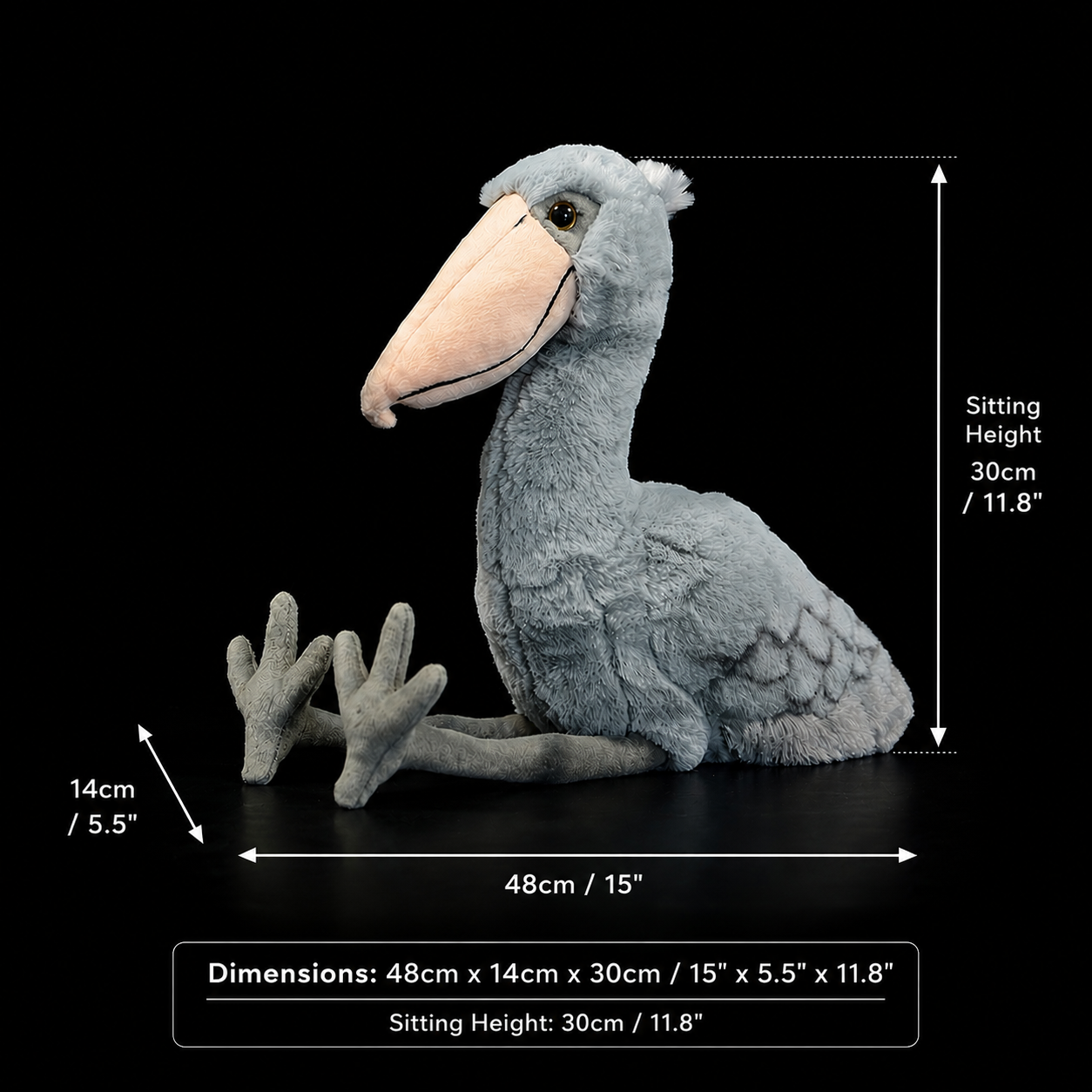 Shoebill Stork Bird Soft Stuffed Plush Toy