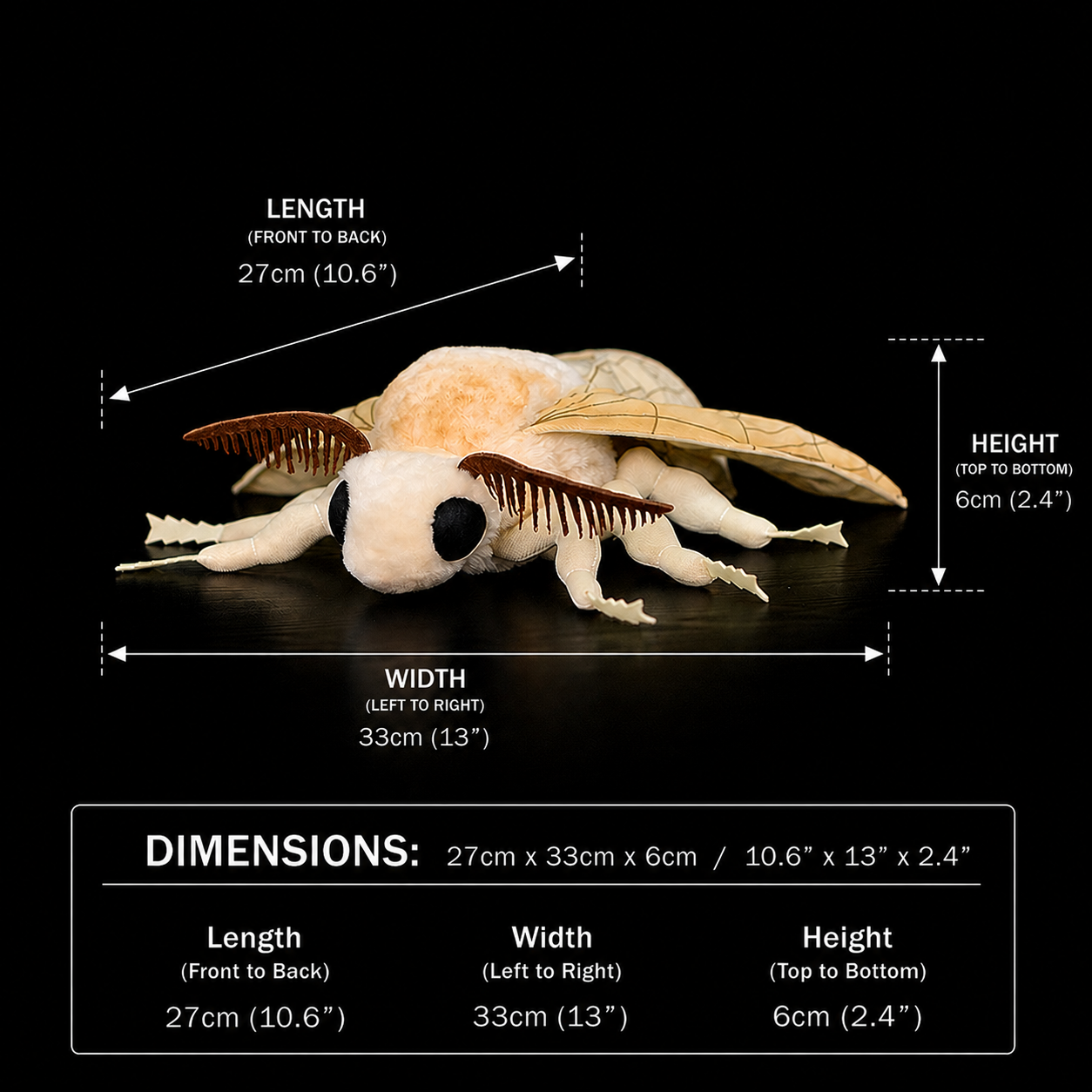Silk Moth Soft Stuffed Plush Toy