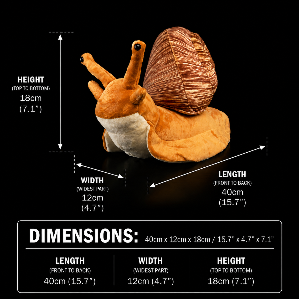 Snail Soft Stuffed Plush Toy