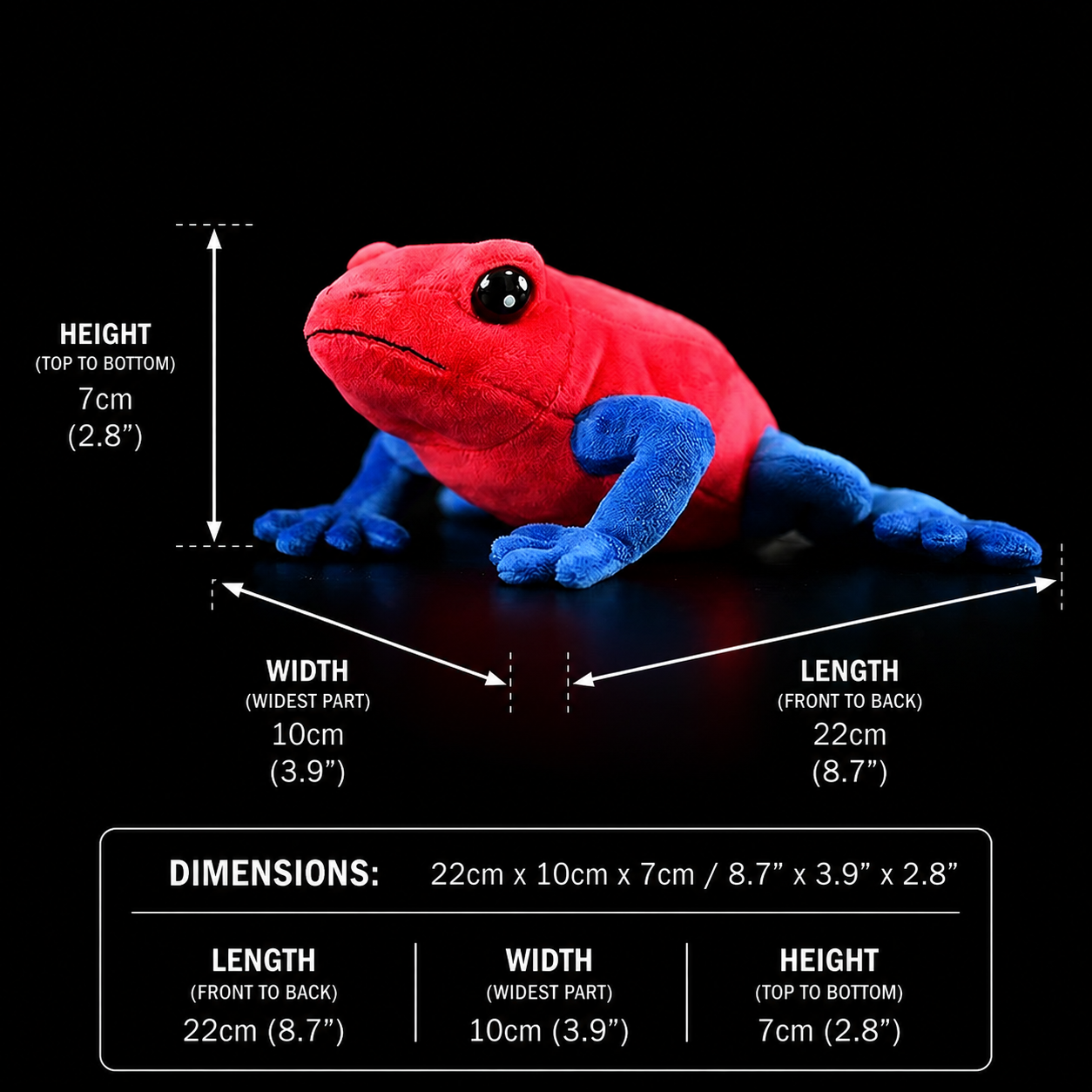 Strawberry Poison Dart Frog Soft Stuff Plush Toy