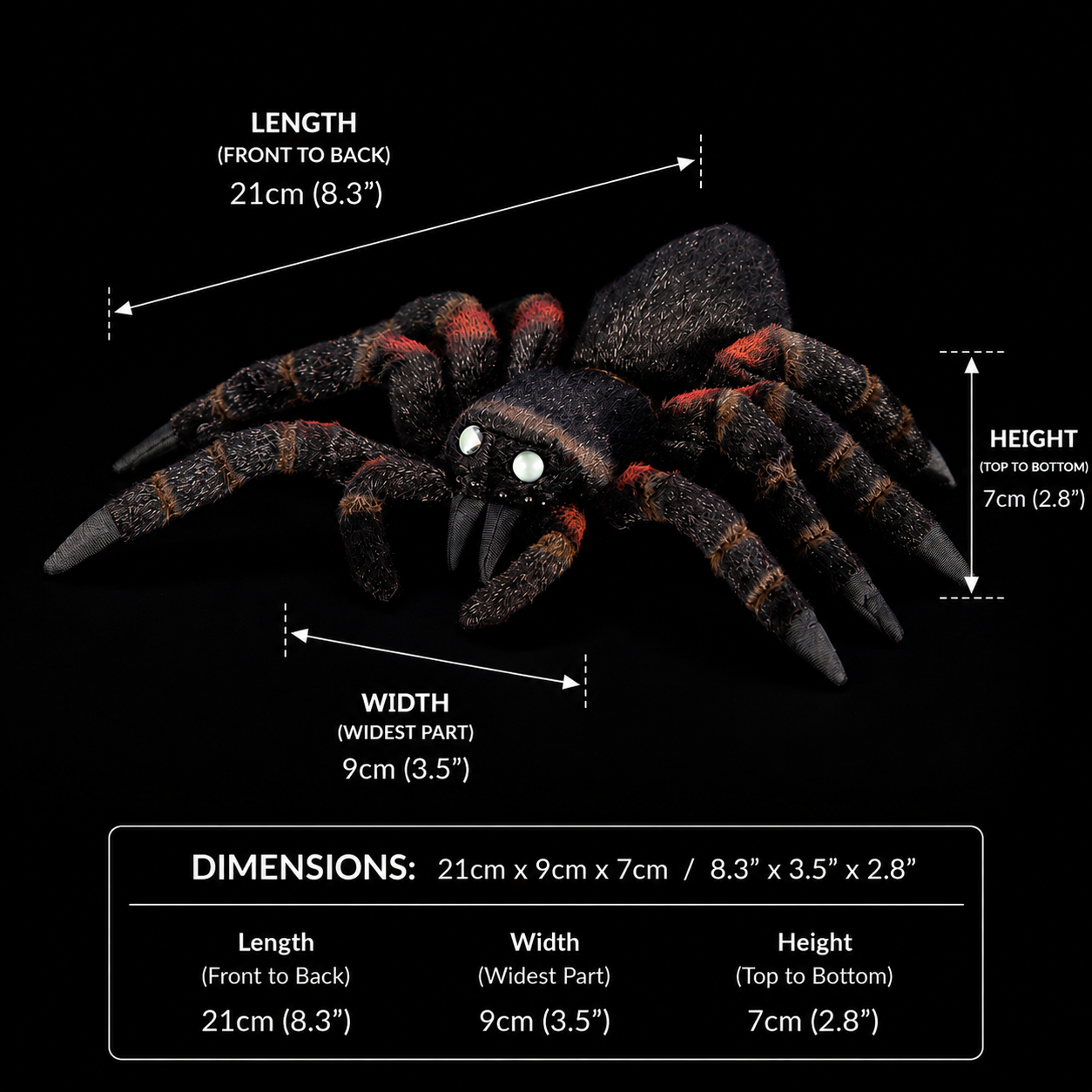 Tarantula Spider Soft Stuffed Plush Toy