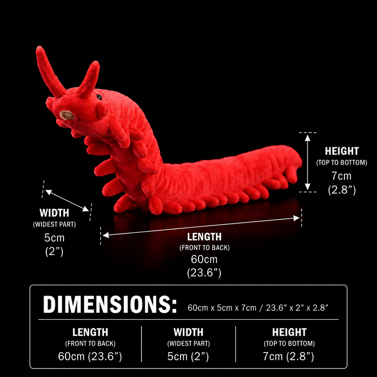 Velvet Worm Soft Stuffed Plush Toy
