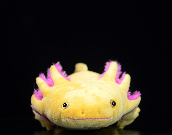 Gul Axolotl mjuk plyschleksak