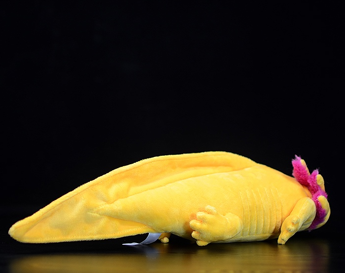 Jucărie de pluș moale Axolotl galben