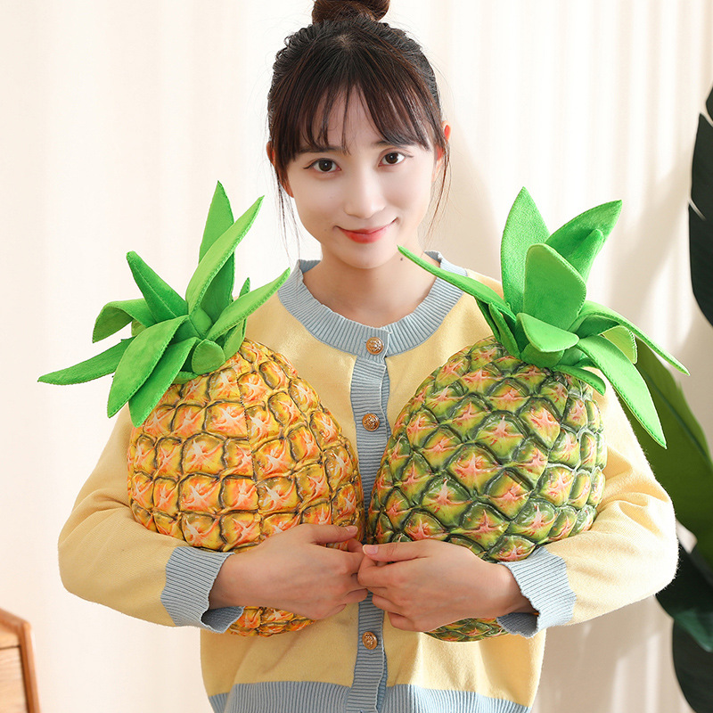 Yellow Green Pineapple Fruit Soft Pillow Cushion Toy