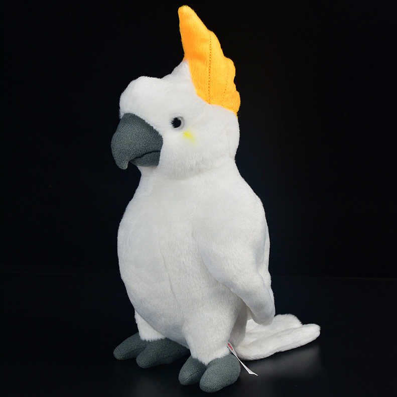 Sulphur Crested Cockatoo Bird Stuffed Plush Toy