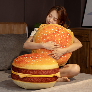 Cheeseburger Pillow Stuffed Plush Cushion Toy