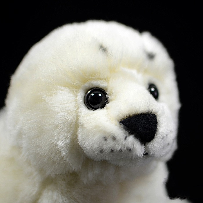 Brinquedo de pelúcia macio de pelúcia filhote de foca branca