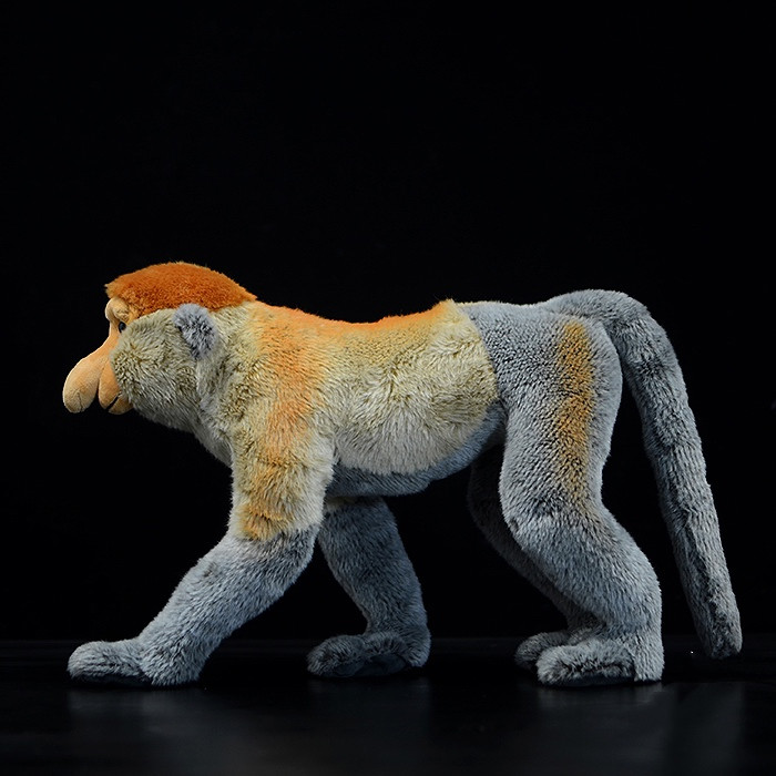 צעצוע קטיפה ממולא רך קוף בעל חוטם מוזהב