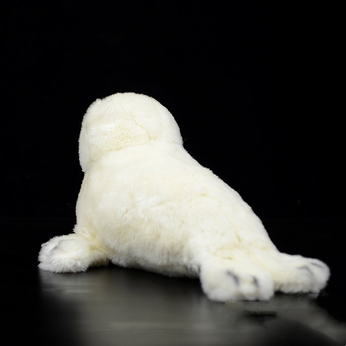 כלב חותם לבן צעצוע קטיפה ממולא רך