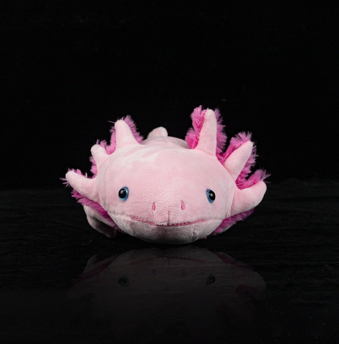 Růžová měkká plyšová hračka Axolotl