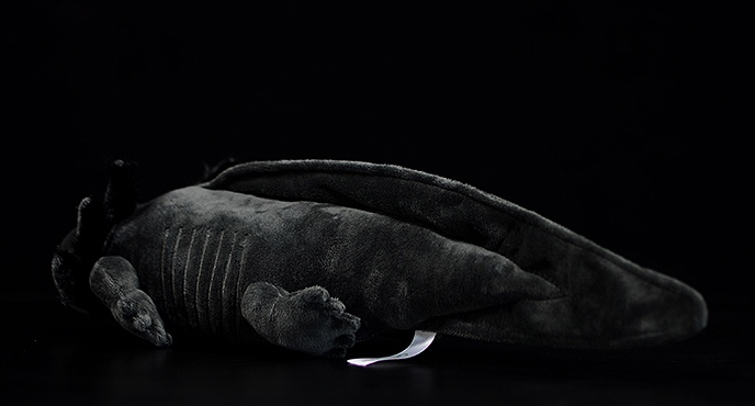 Brinquedo de pelúcia macio de pelúcia axolotl preto