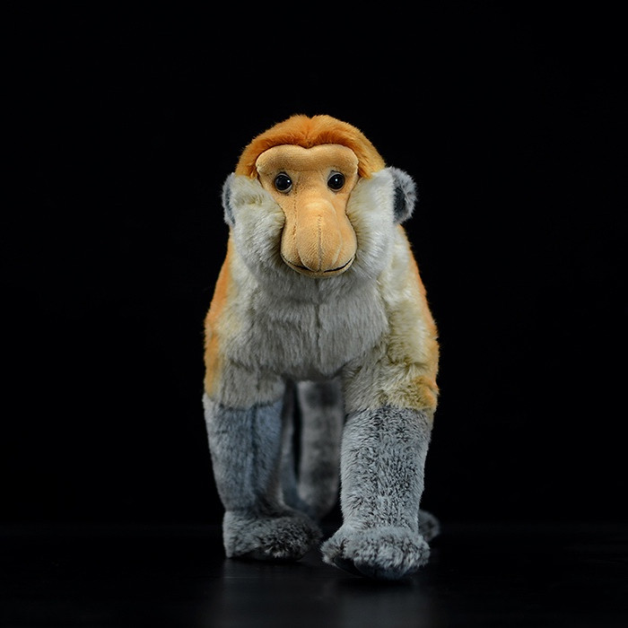 צעצוע קטיפה ממולא רך קוף בעל חוטם מוזהב