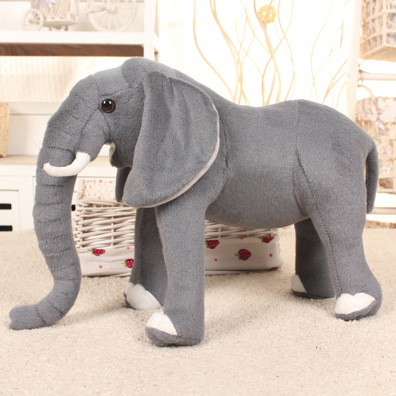 Brinquedo de pelúcia macio de pelúcia grande elefante africano