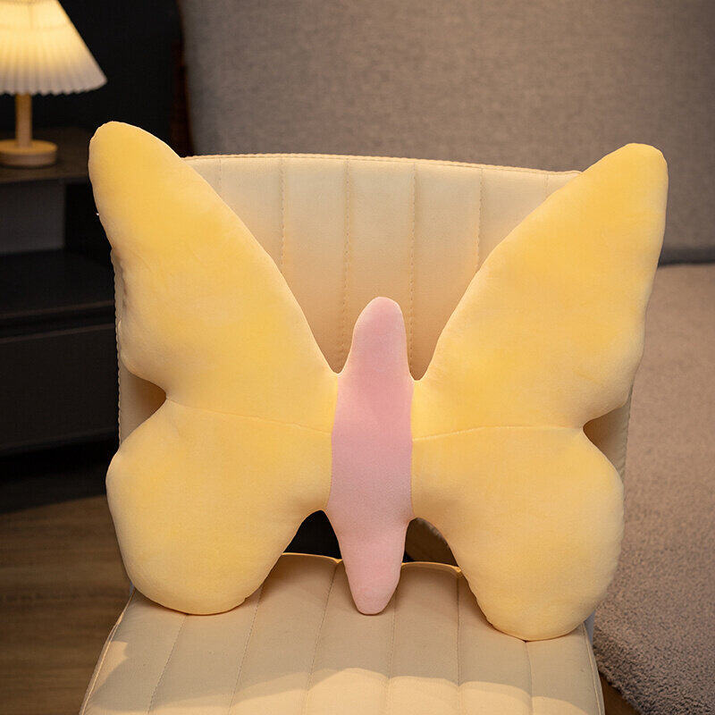 蝴蝶软填充毛绒抱枕垫玩具