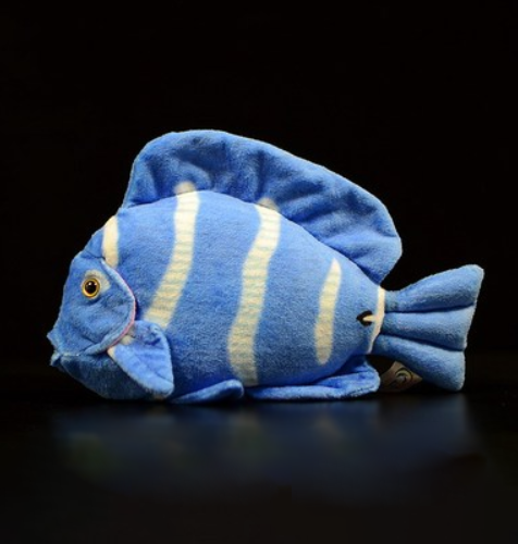 Atlantic Blue Tang Fish Soft Stuffed Plush Toy
