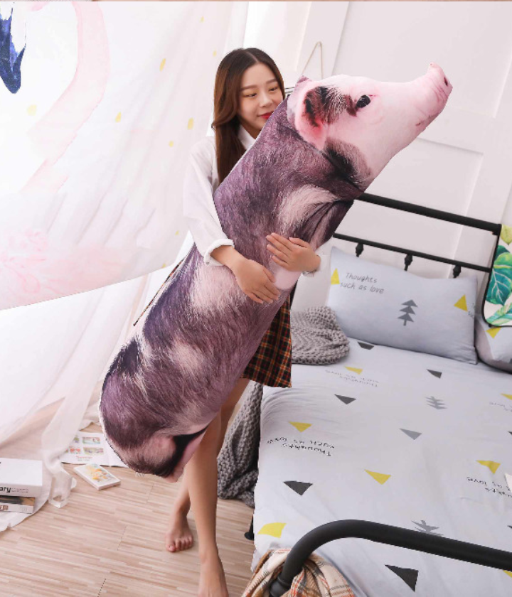 Schwein weich gefülltes Plüsch-Körper-Kissen-Kissen-Spielzeug