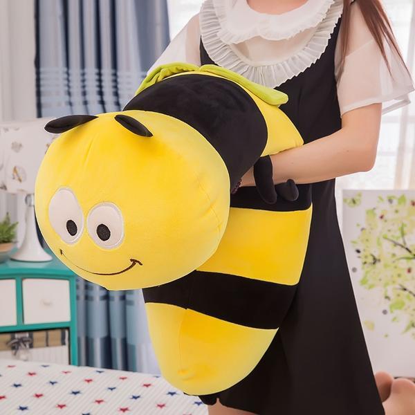 大黄蜂软填充毛绒枕头玩具