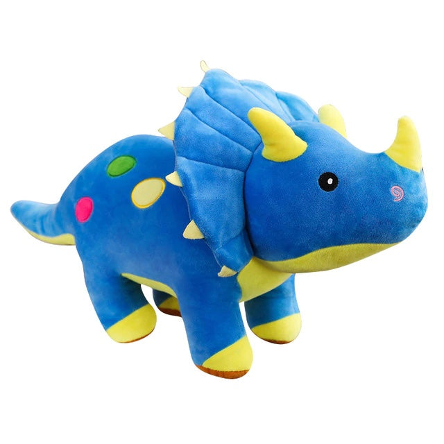 Simpatico peluche ripieno di dinosauro triceratopo