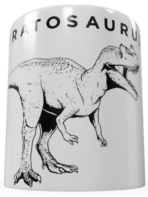 Ceratosaurus Dinosaur White Ceramic Mug