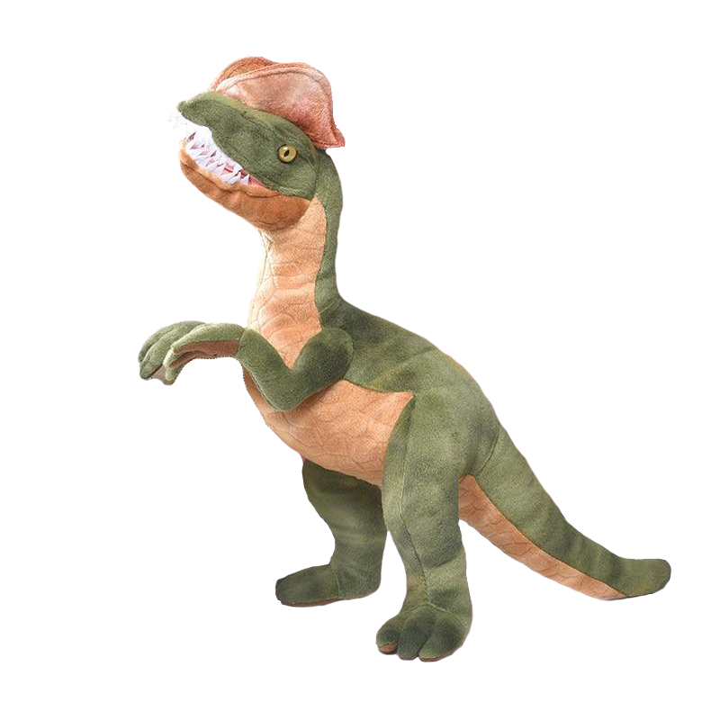 צעצוע קטיפה רך ממולא דילופוסאורוס דינוזאור דמוי חיים