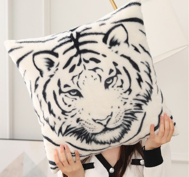 Tiger Head Faces Soft Stuffed Plush Pillow Cushion