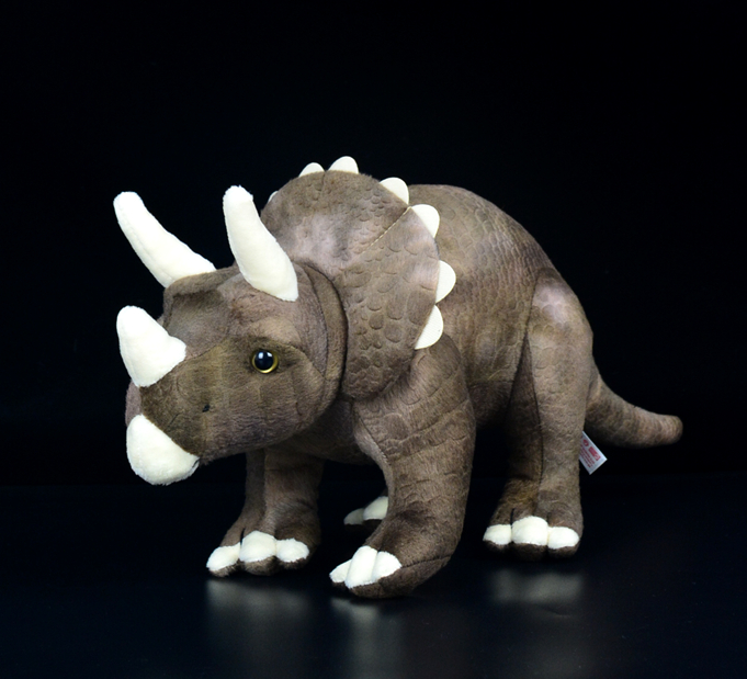 Brun Triceratops Dinosaur Mjuk plyschleksak