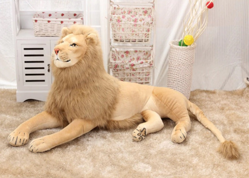 Jucărie de pluș moale cu leu de mărime întreagă