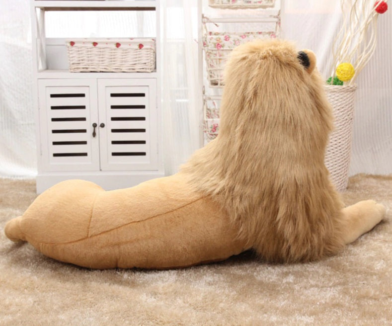 Brinquedo de pelúcia macio de pelúcia leão tamanho completo