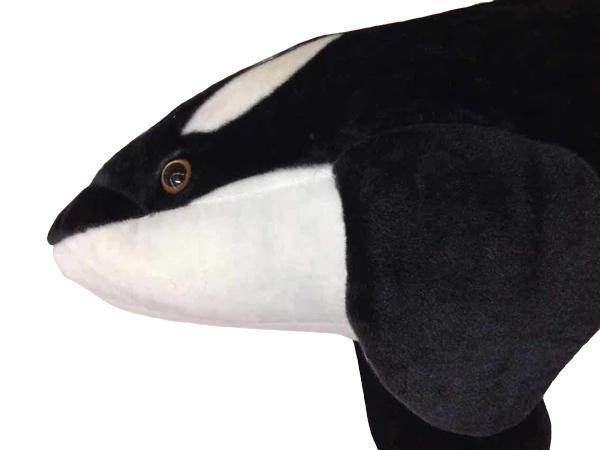 Brinquedo de pelúcia macio de pelúcia orca orca tamanho completo