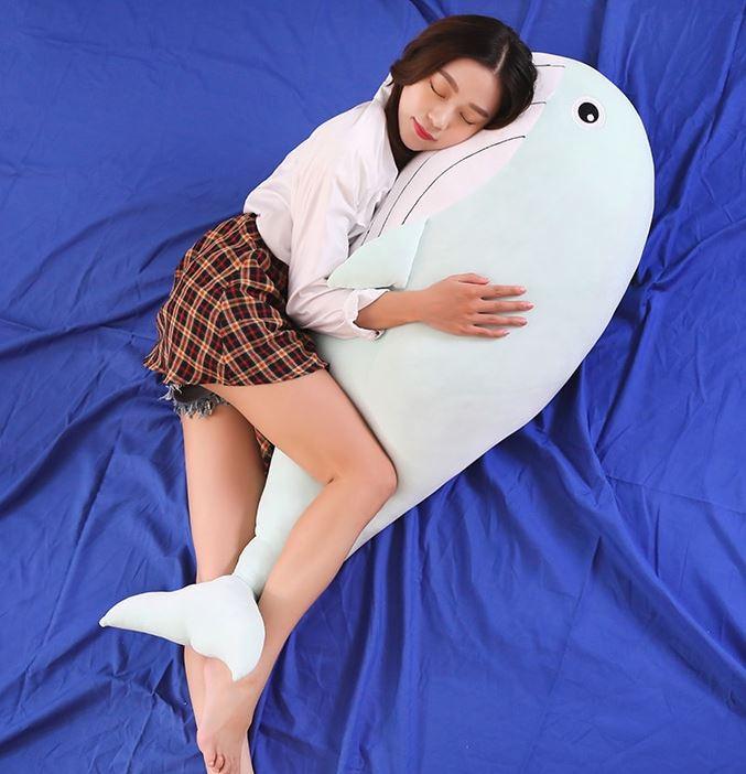 Travesseiro de pelúcia macio de pelúcia gigante de pelúcia baleia
