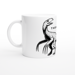 Therizinosaurus Dinosaur White Ceramic Mug