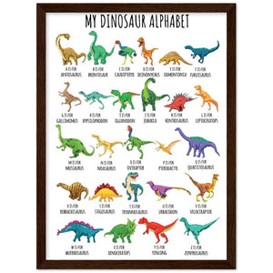 My Dinosaur Alphabet Wooden Framed Poster – Gage Beasley