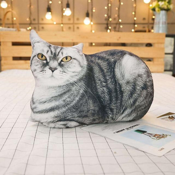 Cat Cushion Decor Soft Stuffed Animal Pillow Plush Toy