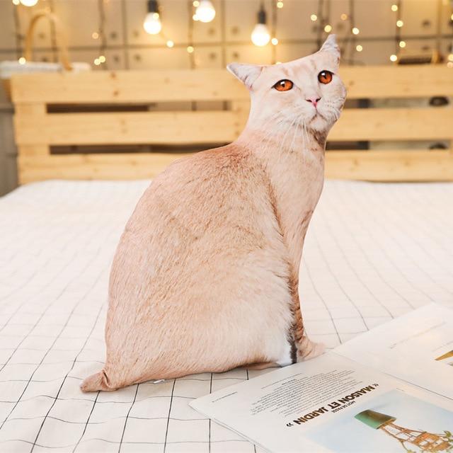 Brinquedo de pelúcia macio para decoração de almofada para gatos
