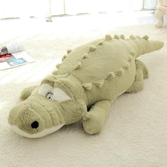Jucărie cu pernă de corp umplută cu crocodil aligator
