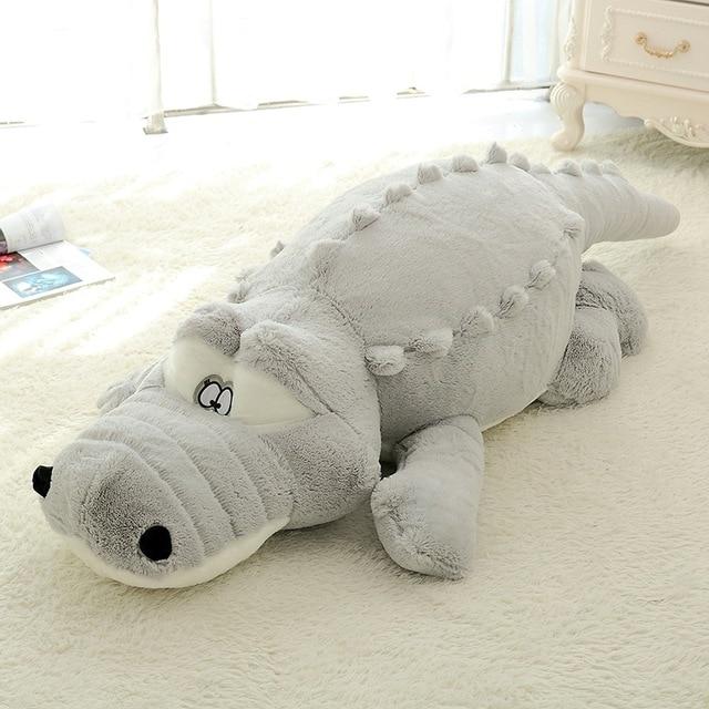 Jucărie cu pernă de corp umplută cu crocodil aligator