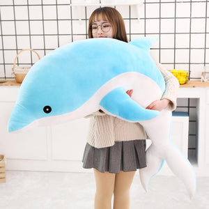 Full Size Dolphin Soft Stuffed Plush Pillow Toy