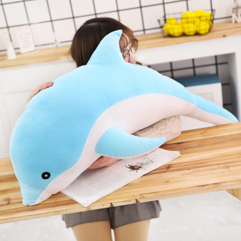 Full storlek Dolphin mjuk plysch kudde leksak