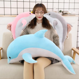 Full Size Dolphin Soft Stuffed Plush Pillow Toy