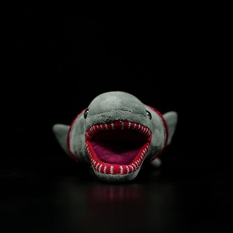 Brinquedo de pelúcia macio de pelúcia de tubarão com babados