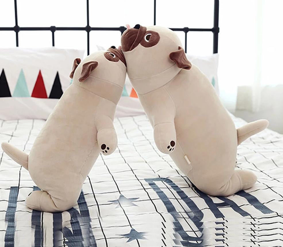 Travesseiro de pelúcia macio de pelúcia Pug Dog