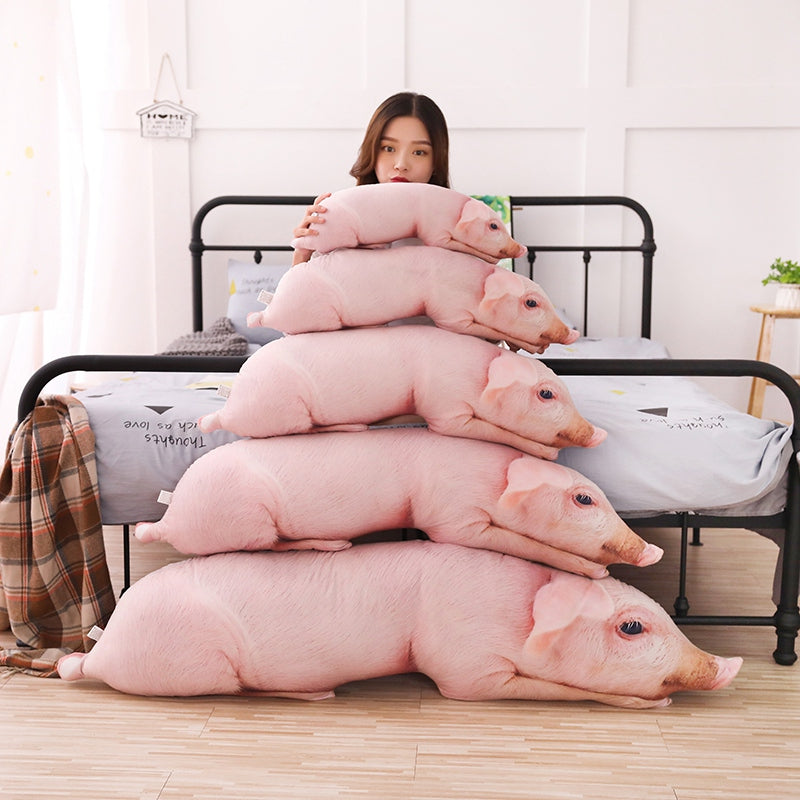猪软填充毛绒身体枕垫玩具