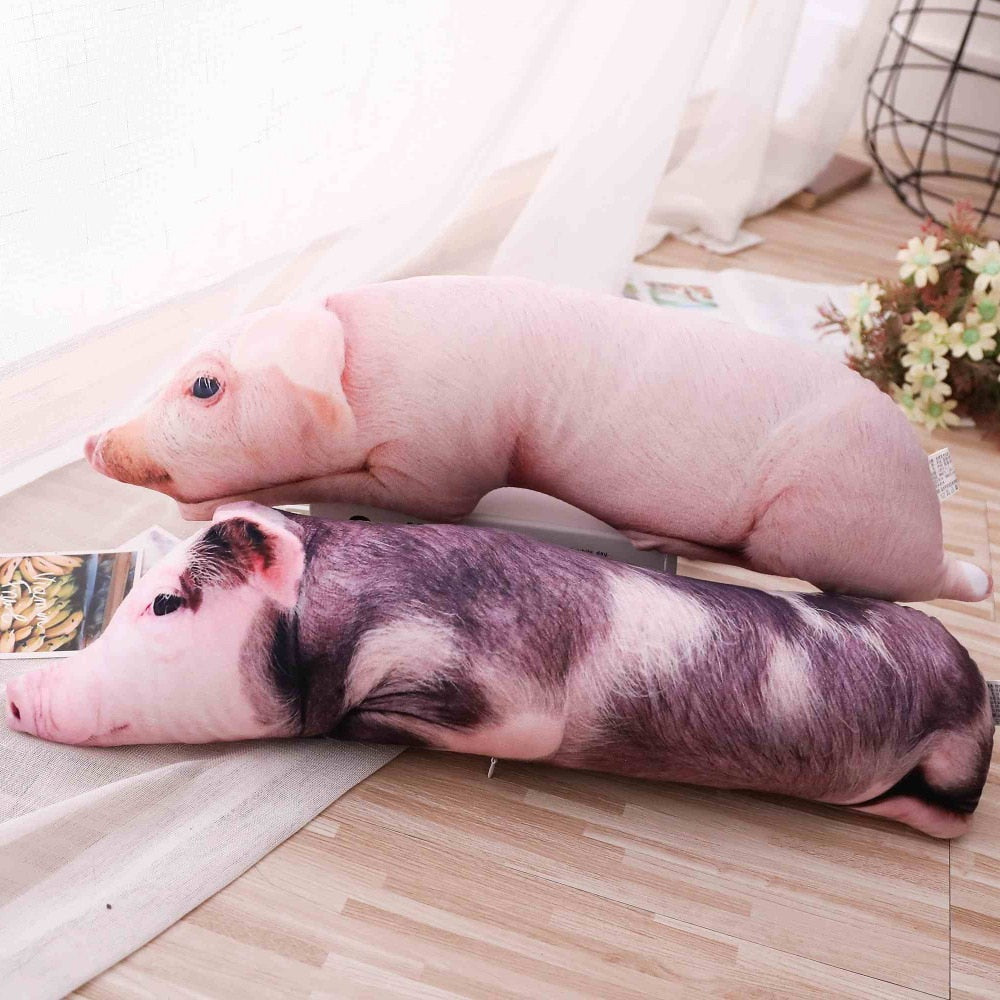 猪软填充毛绒身体枕垫玩具