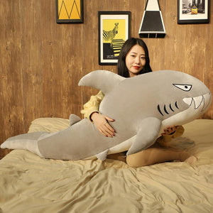 Large Shark Soft Stuffed Plush Pillow Toy