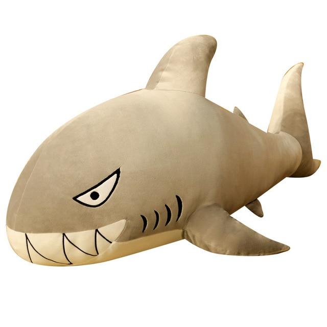 צעצוע כרית קטיפה ממולא כריש גדול