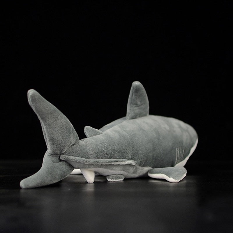 Jucărie de pluș moale de mare rechin alb